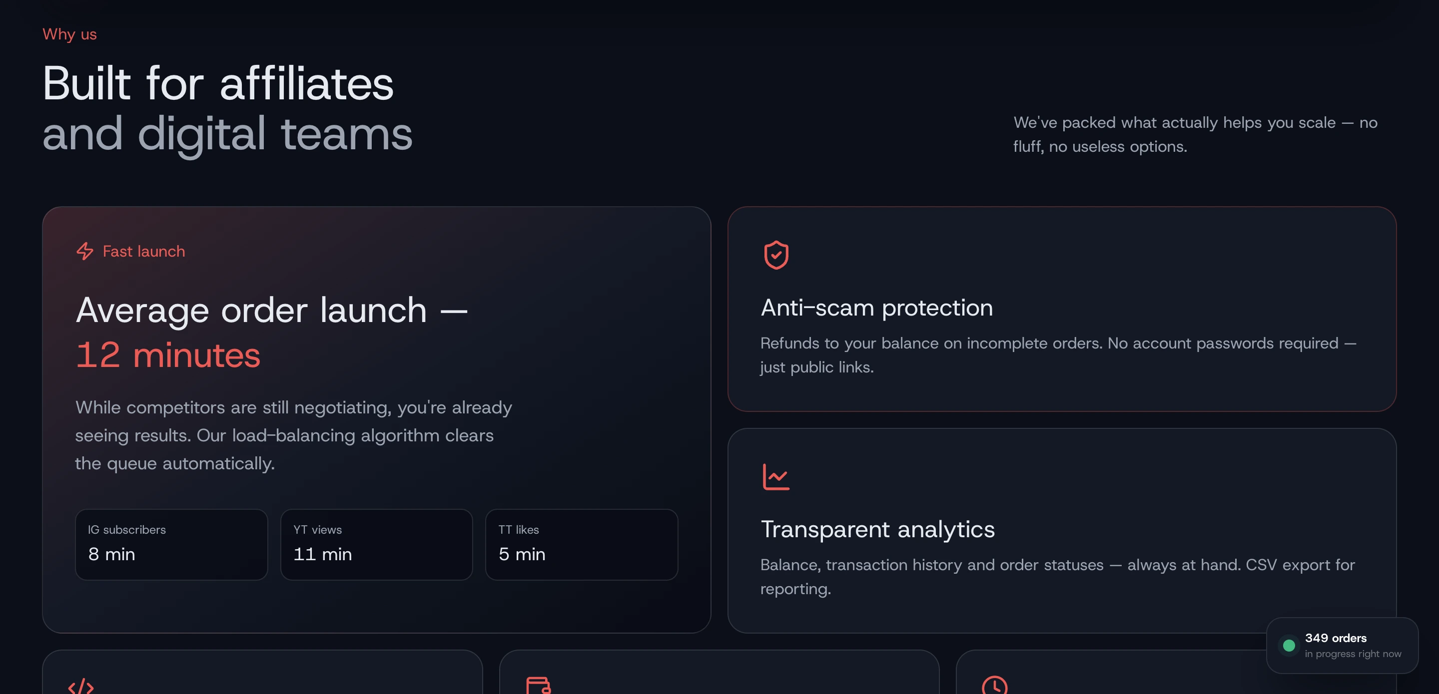 Creator Marketing Platform — заказы и возвраты